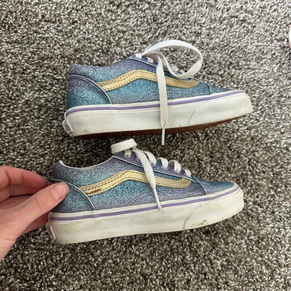 Girls vans glitter blue purple ombré size 13 - Picture 3 of 4